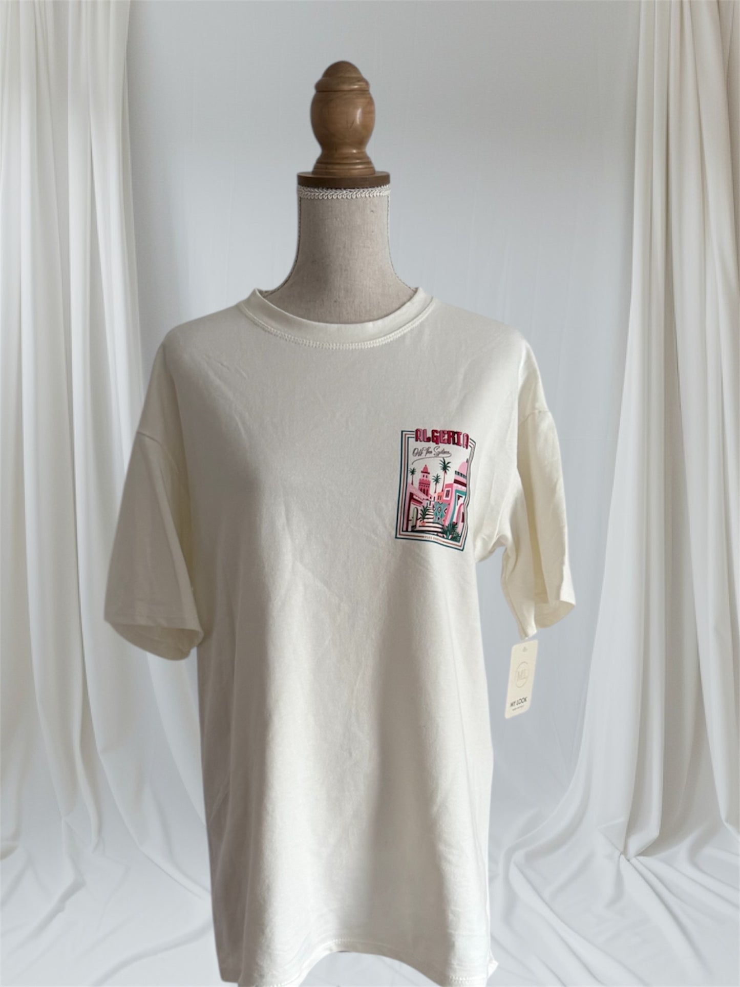 Tee shirt Algeria blanc rose