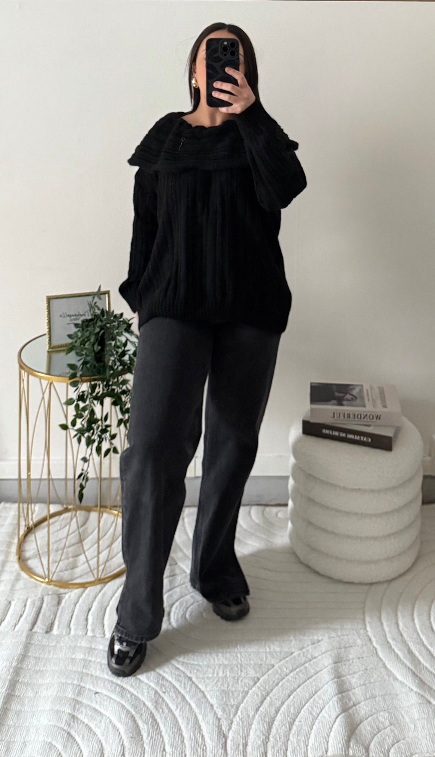 Pull col bateau noir