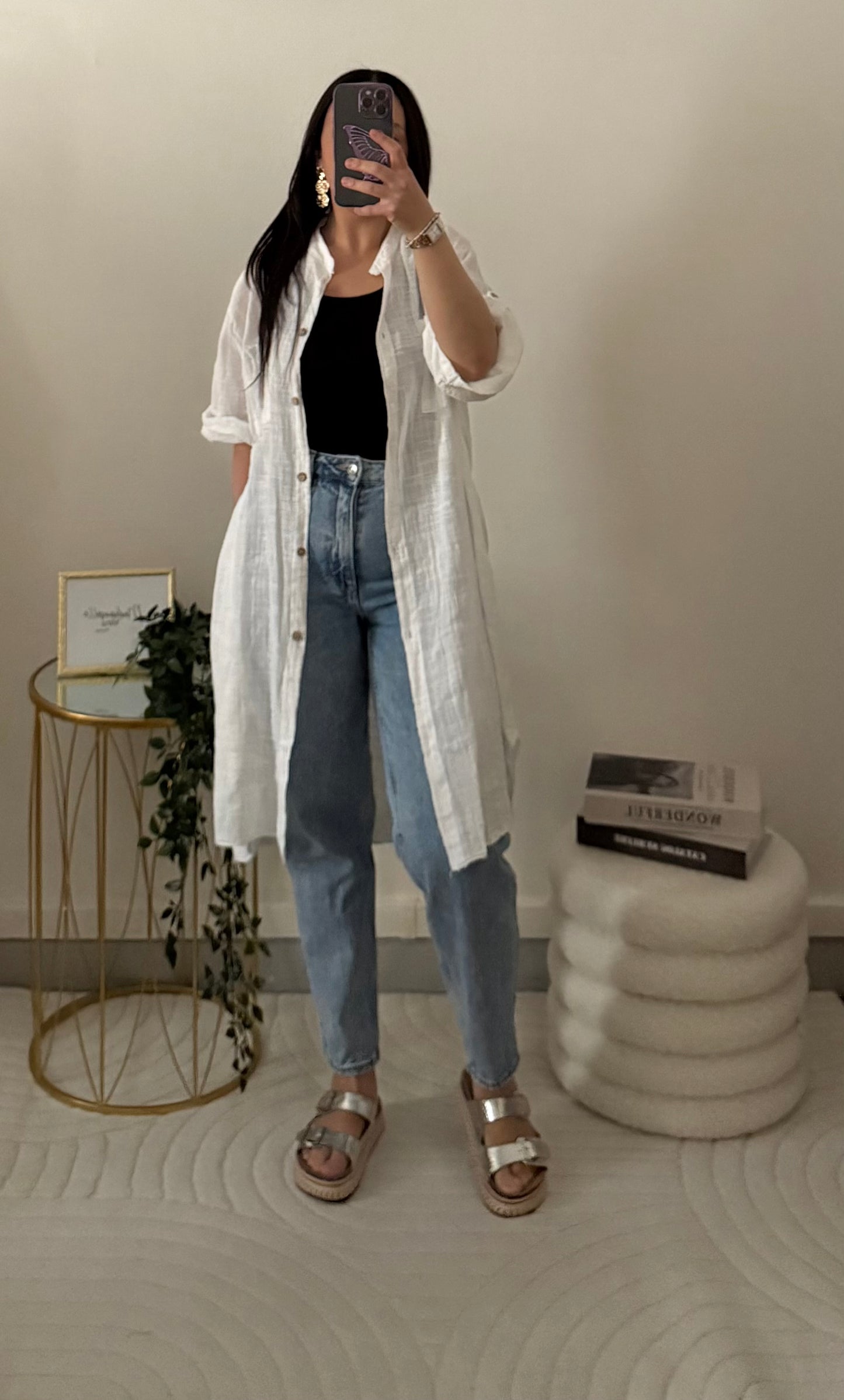 Chemise lin blanche
