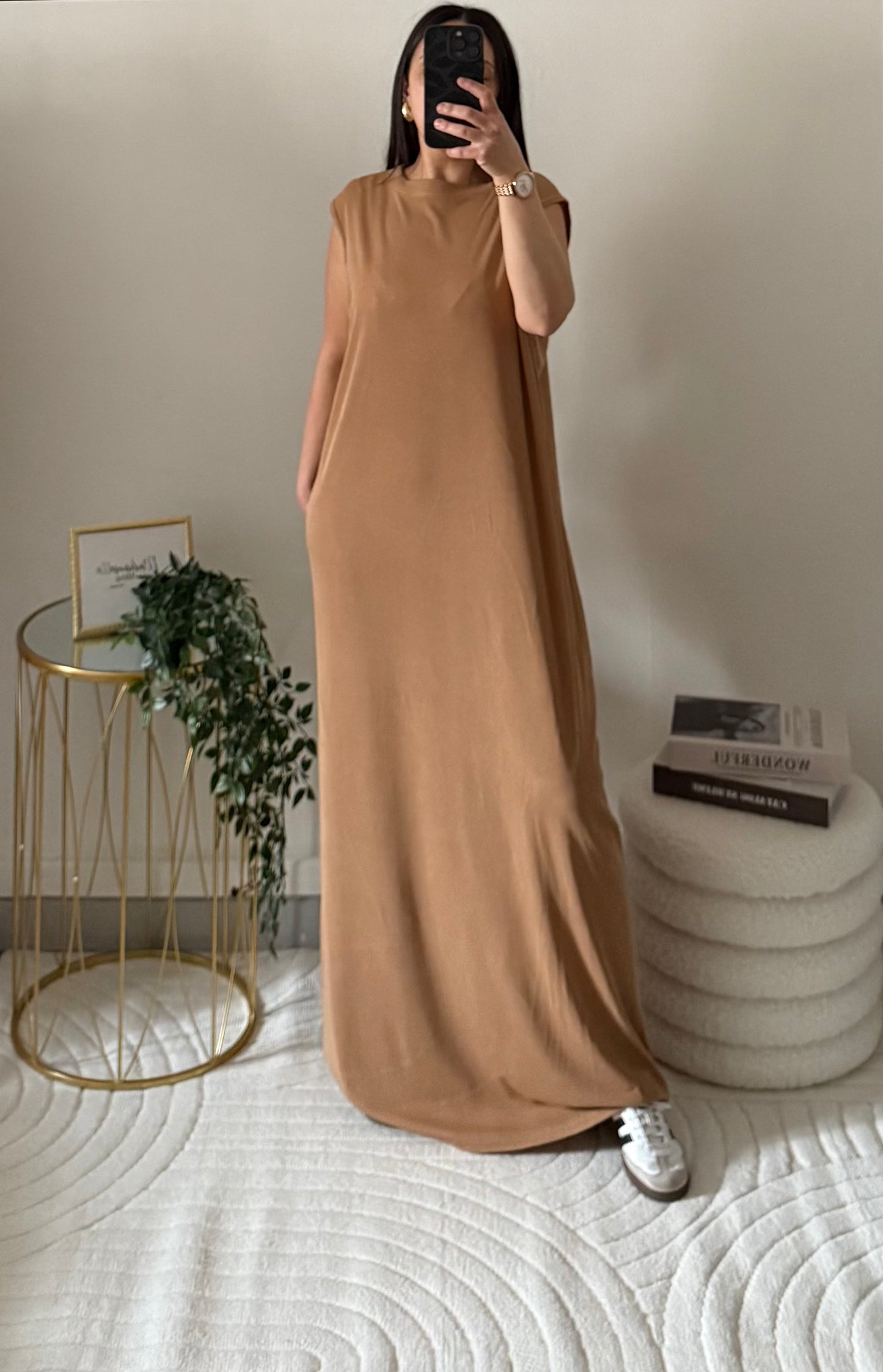 Robe ample camel