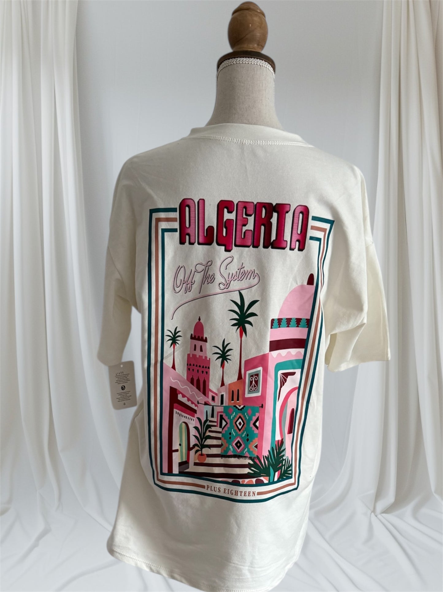 Tee shirt Algeria blanc rose