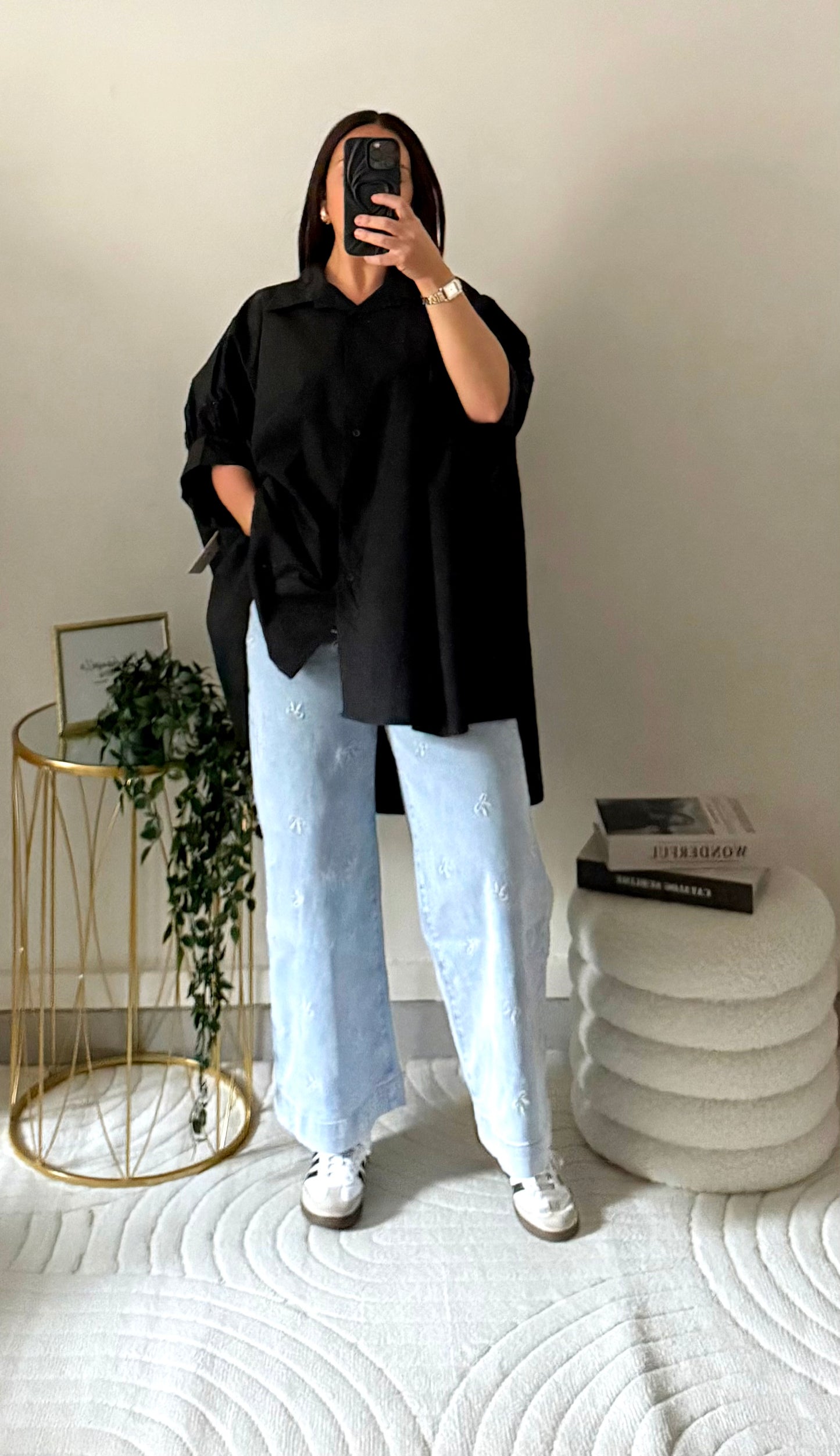 Chemise oversize noir