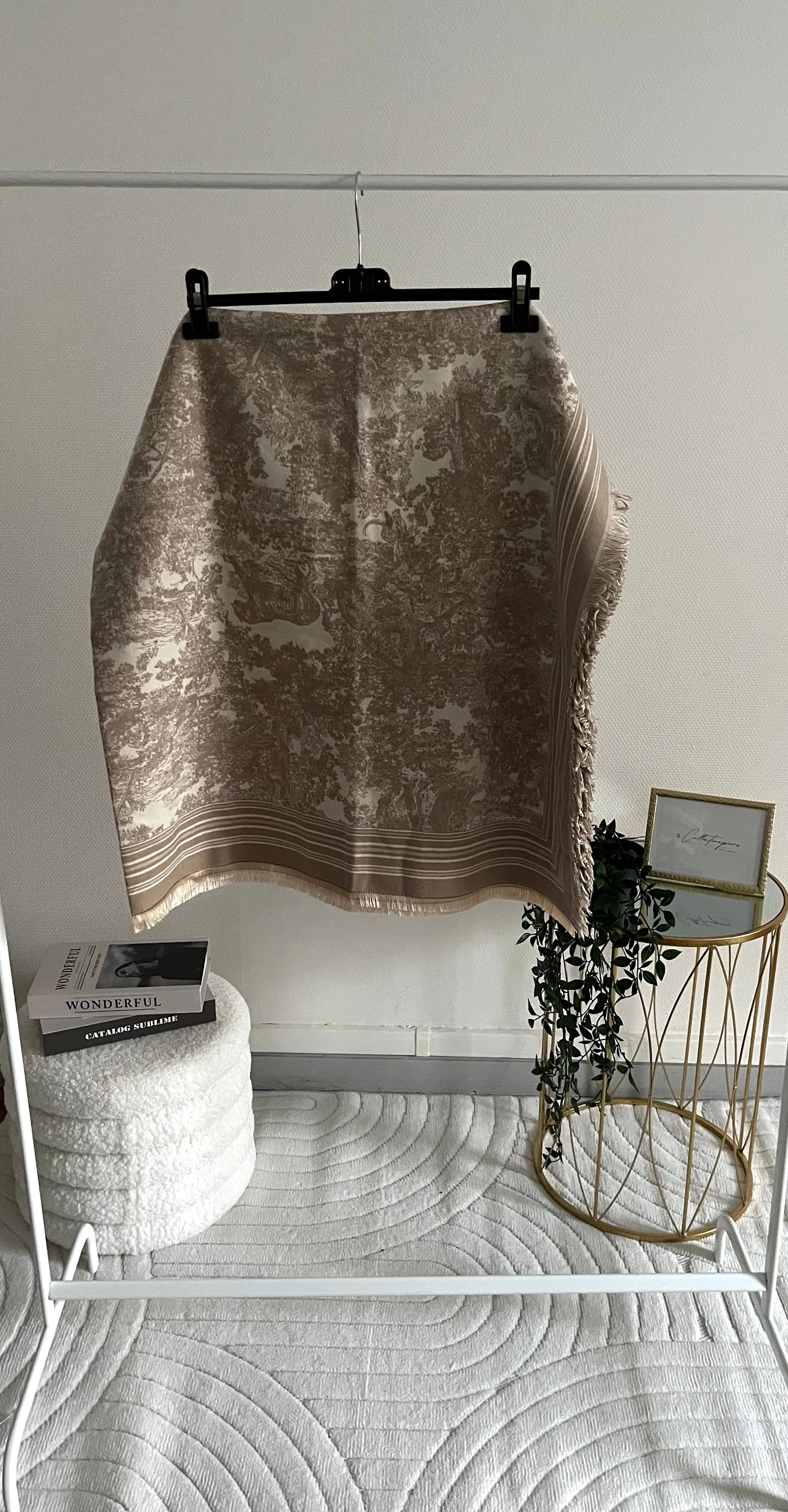 Écharpe à motif beige