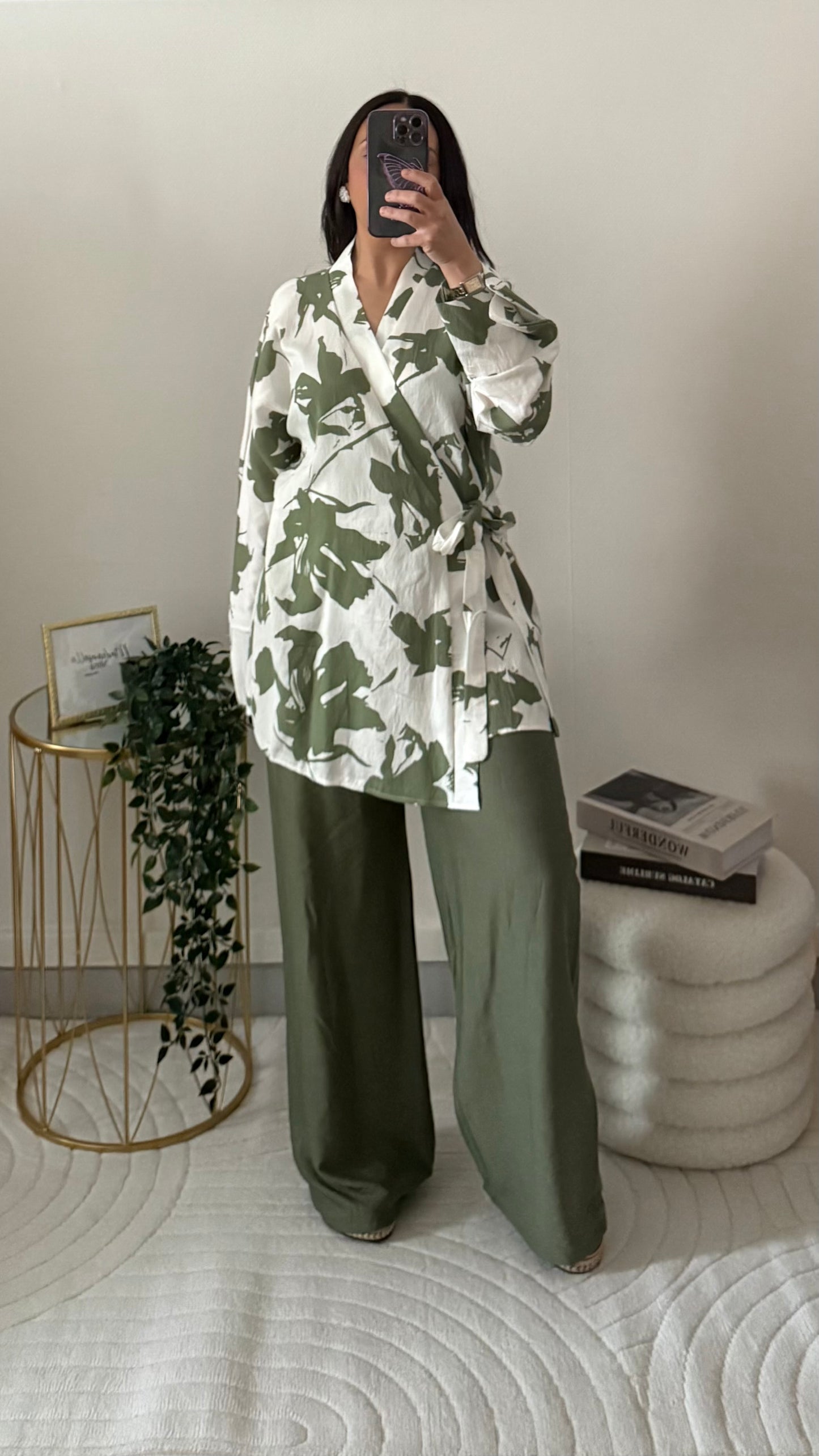 Ensemble imprimé kaki