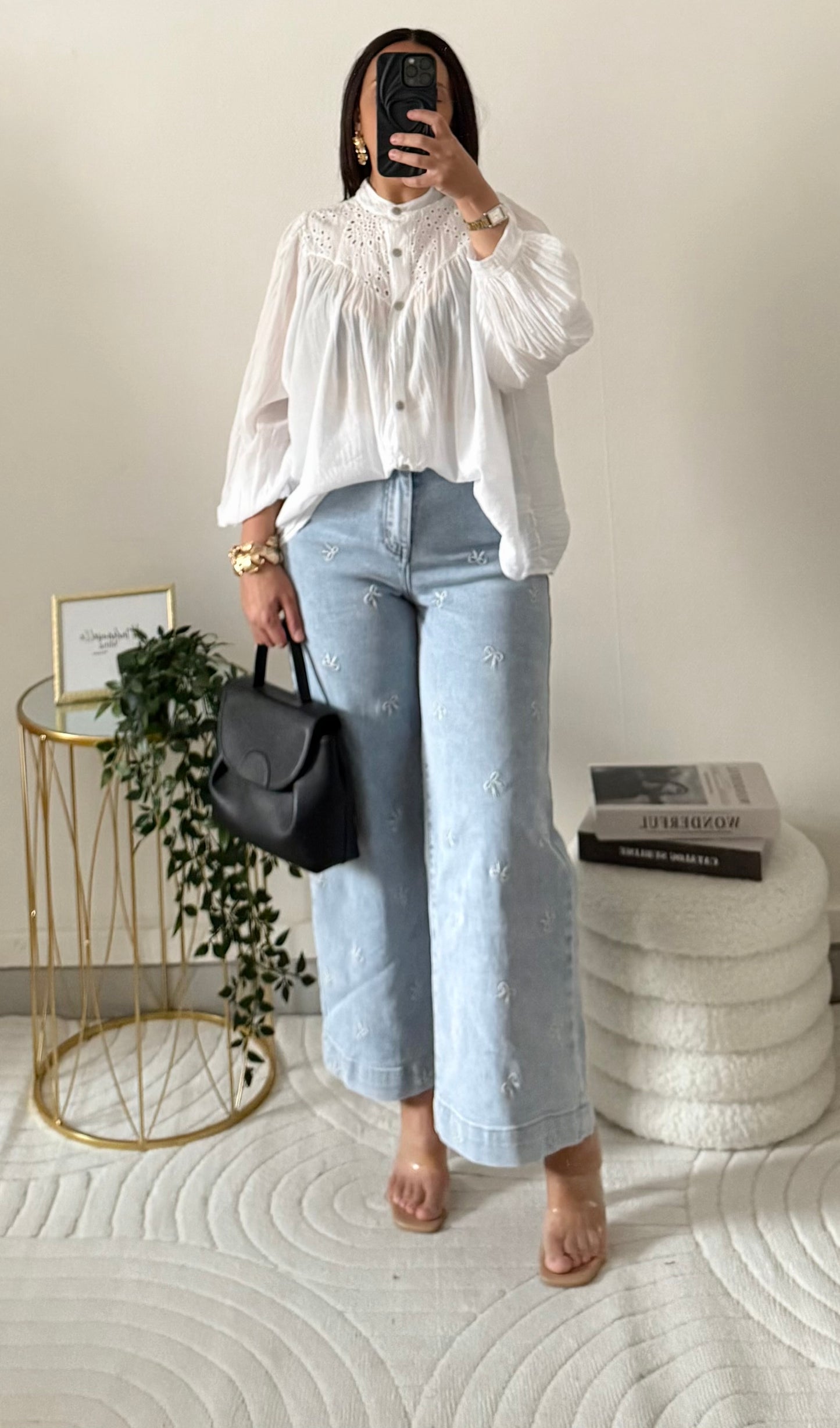 Chemise brodé blanche