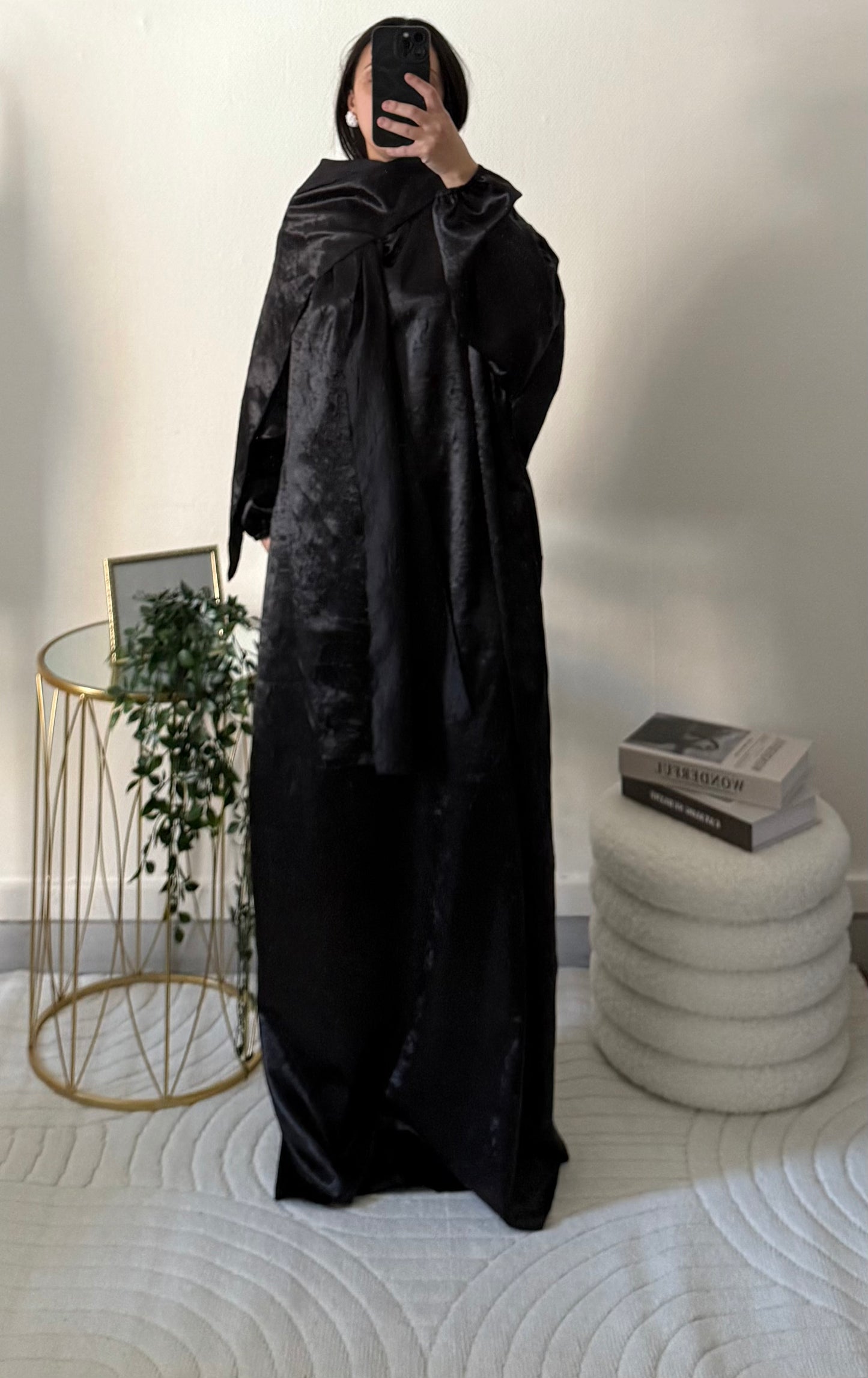 Abaya avec foulard noir