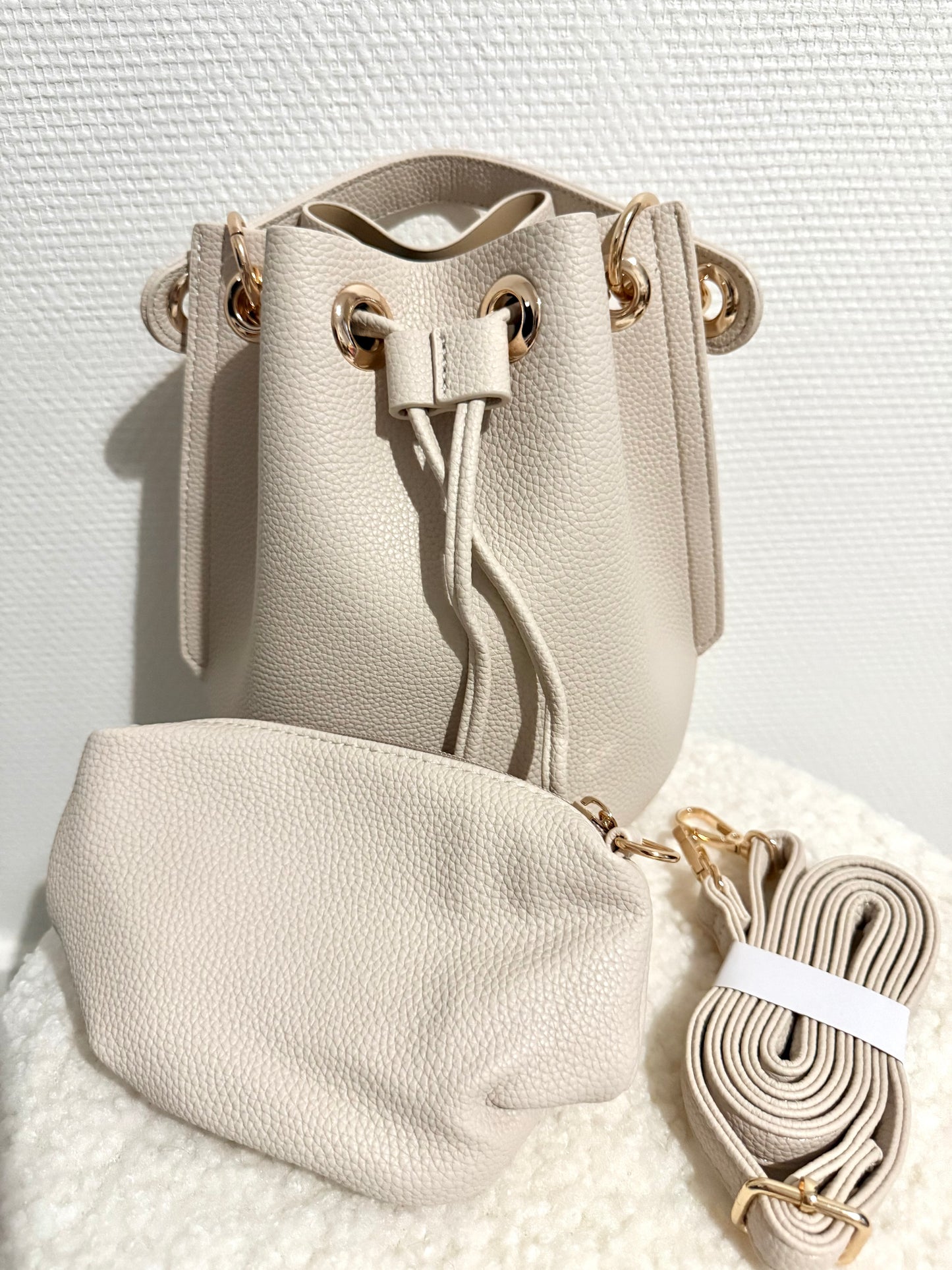 Sac bourse beige