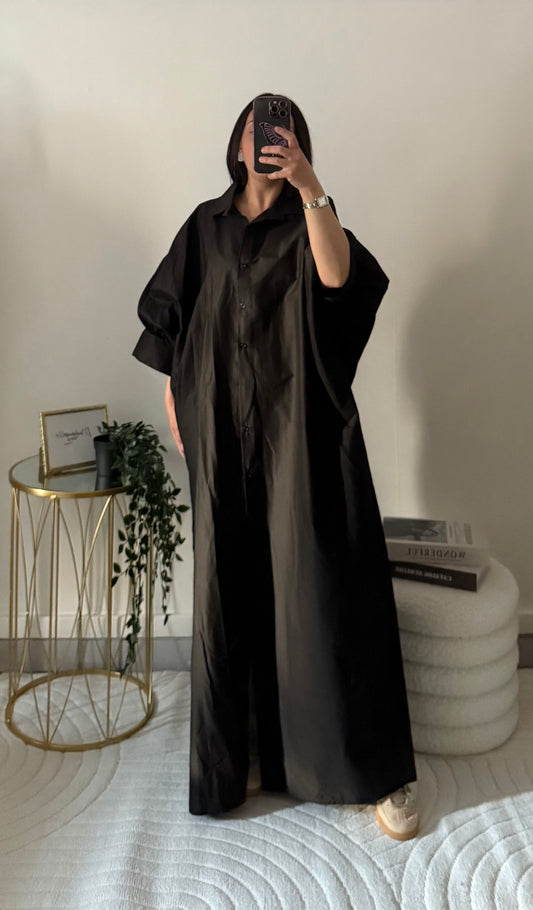 Robe chemise large noir