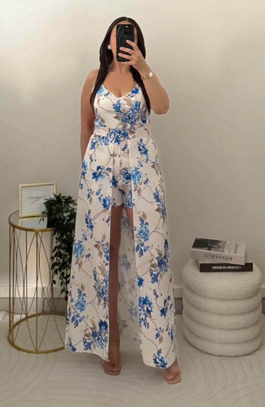 Combi-short bleu
