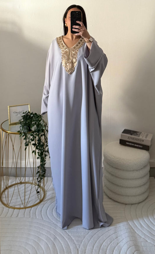 Abaya à perle Lila