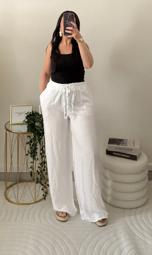 Pantalon lin blanc