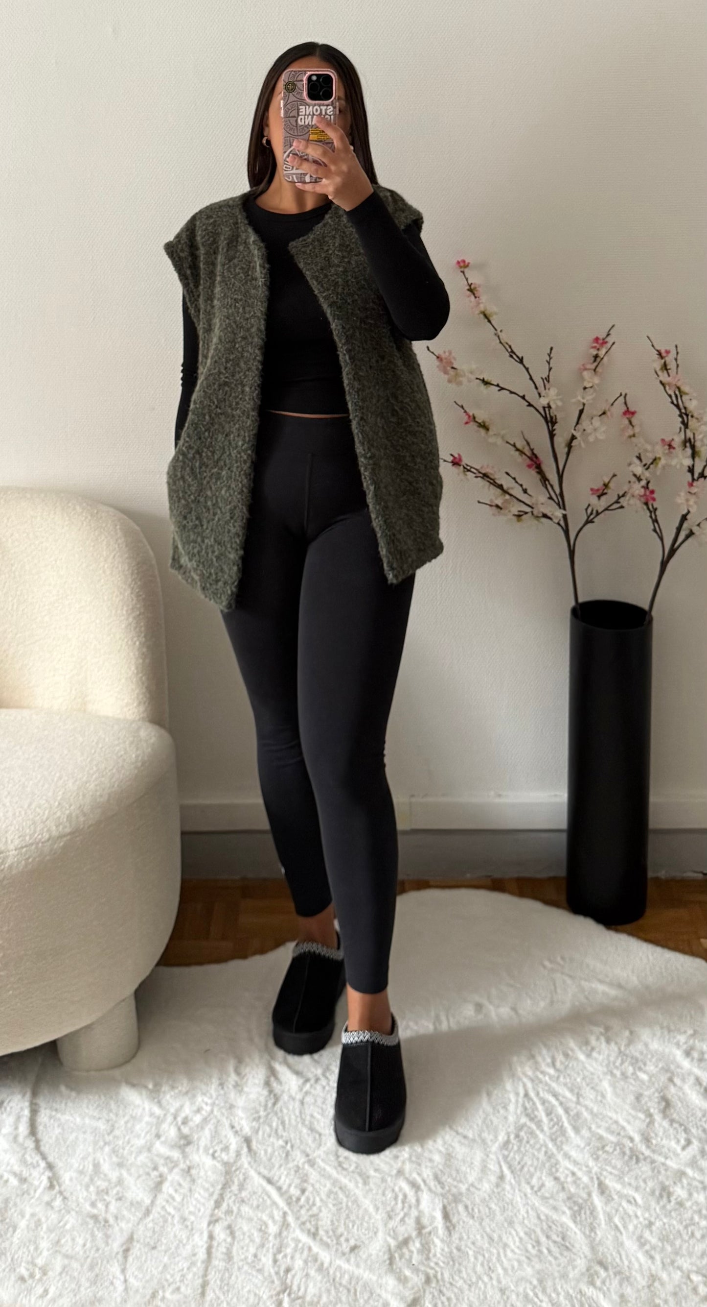 Gilet sans manches kaki