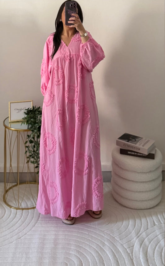 Robe à motif rose