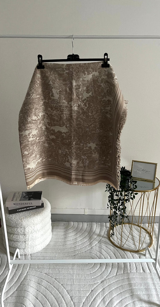 Écharpe à motif beige