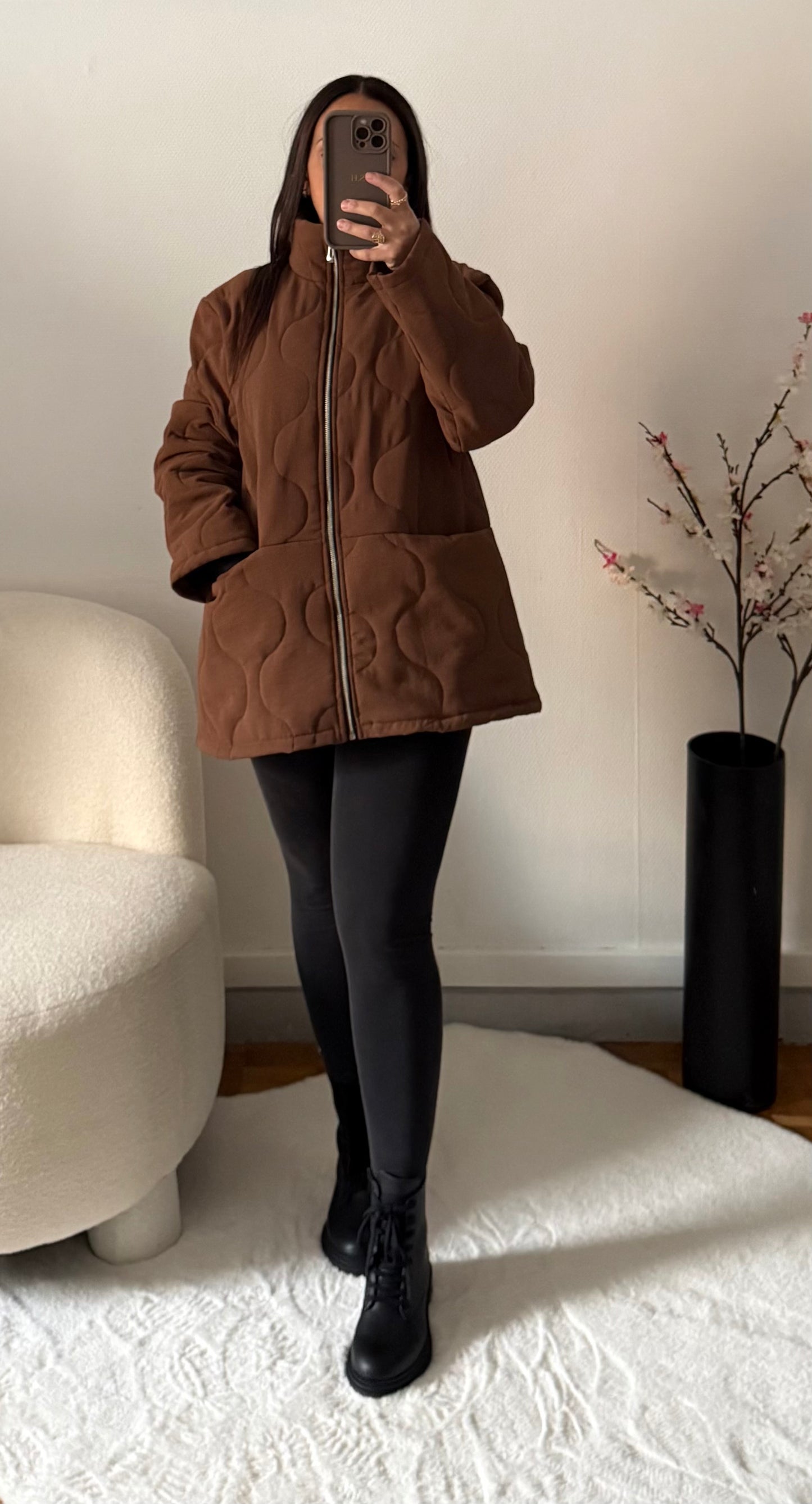 Veste matelassé choco