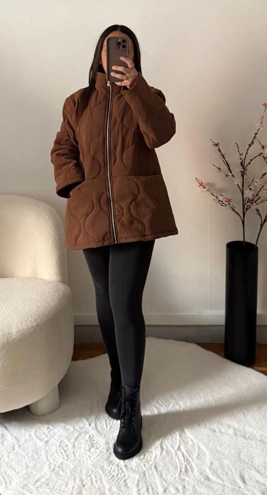 Veste matelassé choco