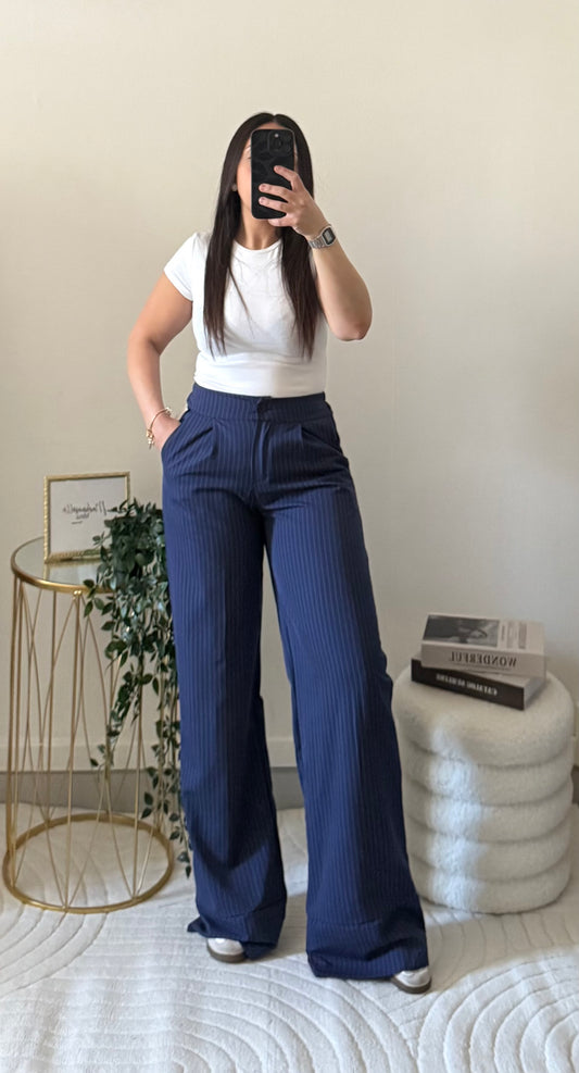 Pantalon à rayure marine