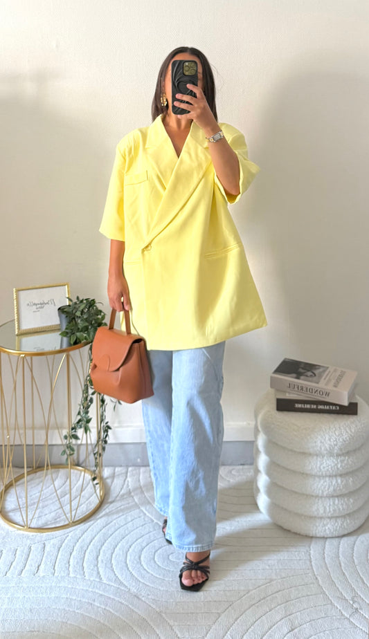 Blazer manches courtes jaune