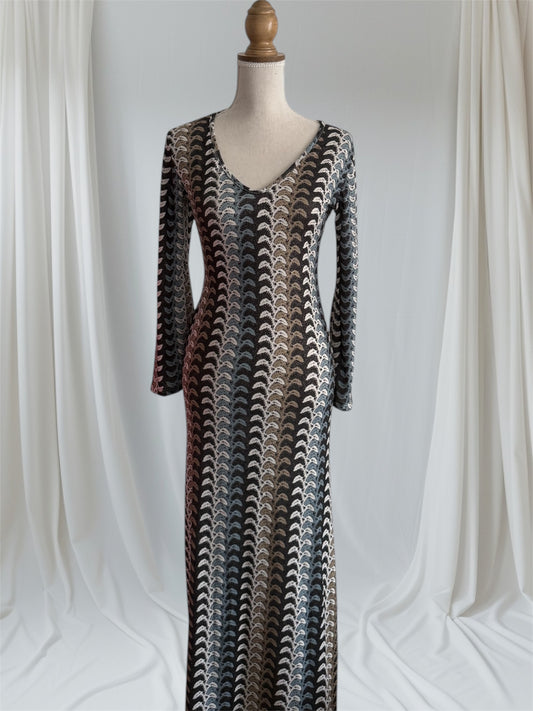 Robe bi-color grise
