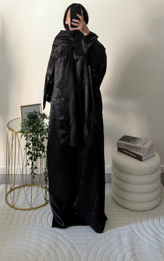 Abaya avec foulard noir